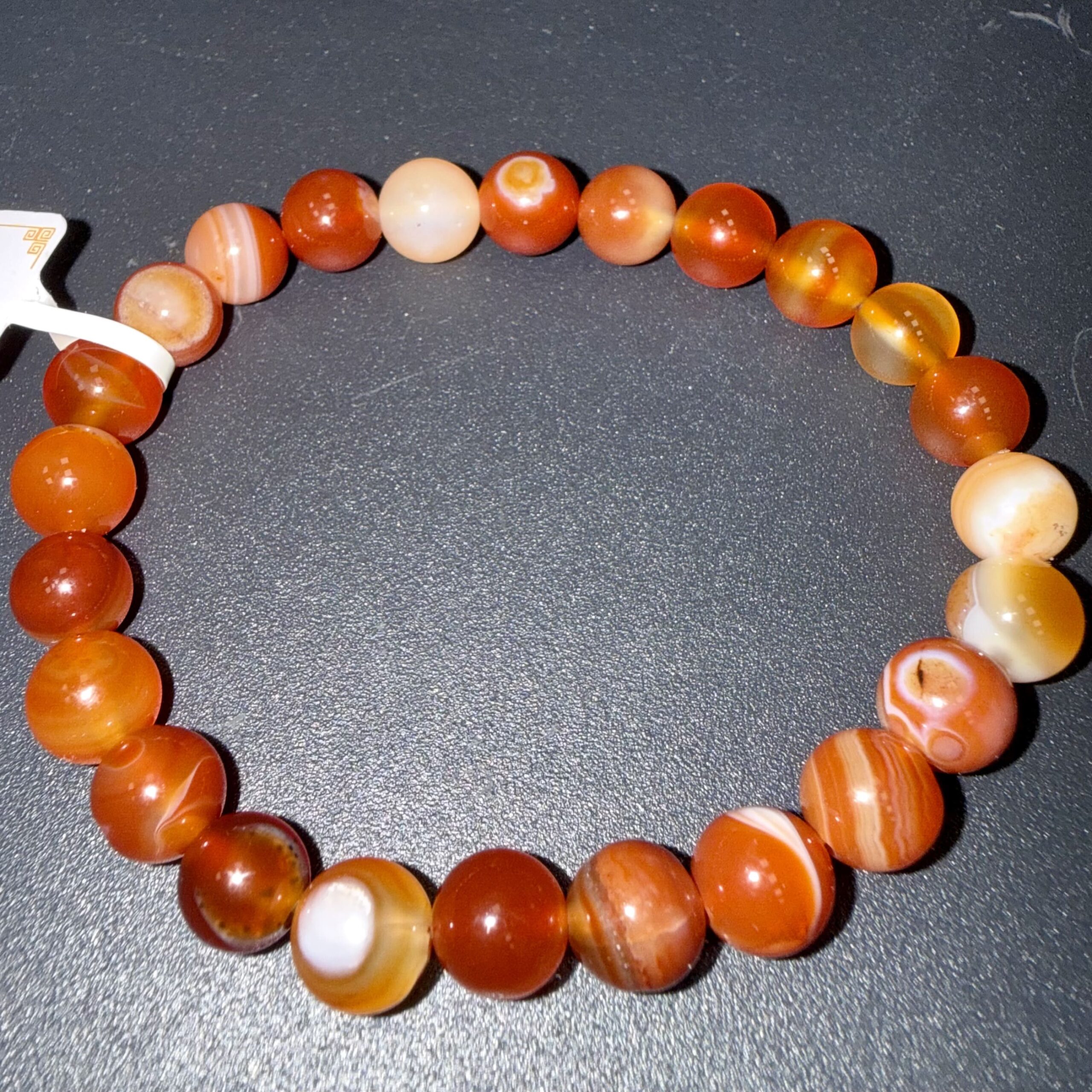 BRACELET CORNALINE 8MM – Image 2