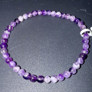 BRACELET AMETHYSTE RUBANÉE 4MM