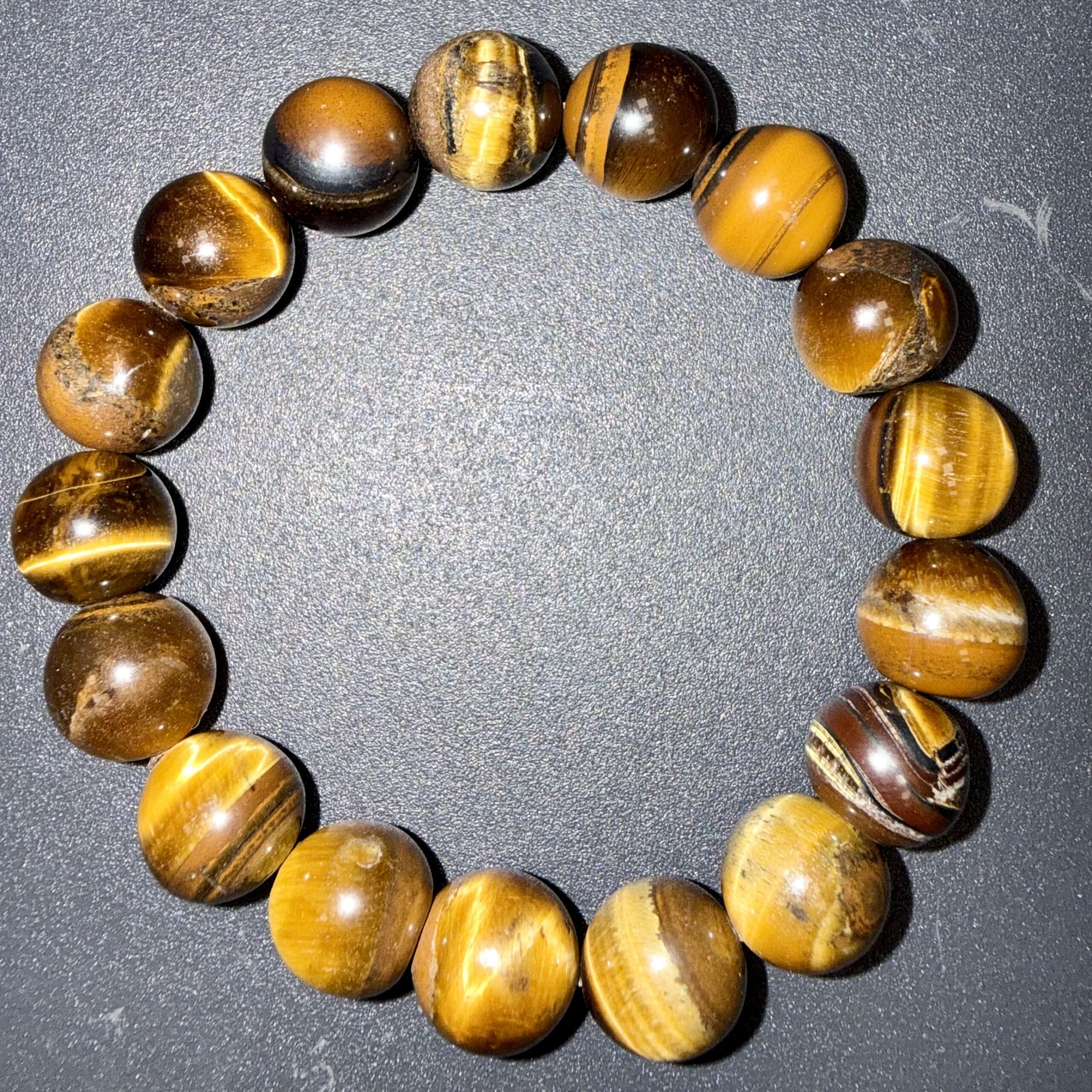 BRACELET OEIL DE TIGRE 12 MM – Image 2