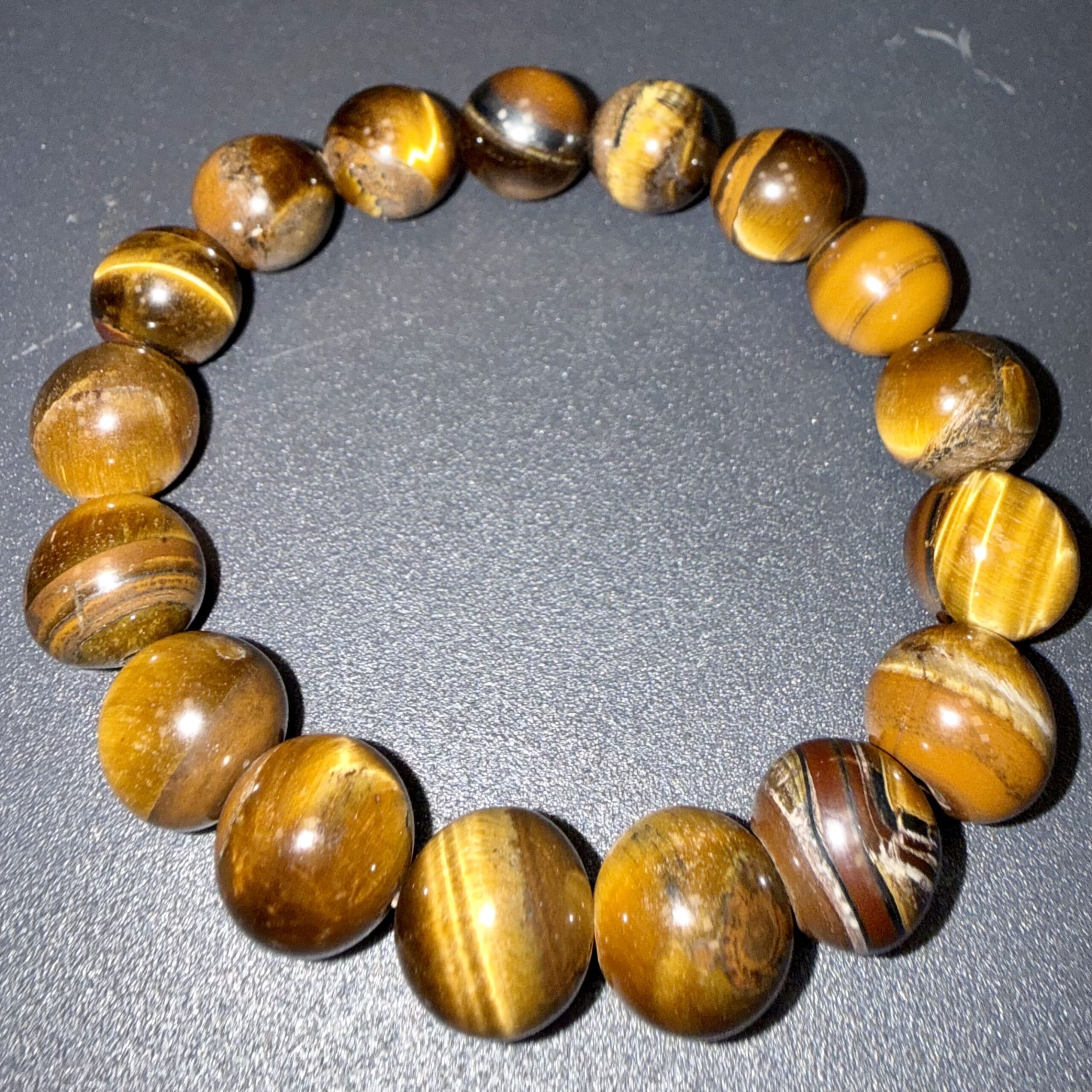 BRACELET OEIL DE TIGRE 12 MM – Image 3