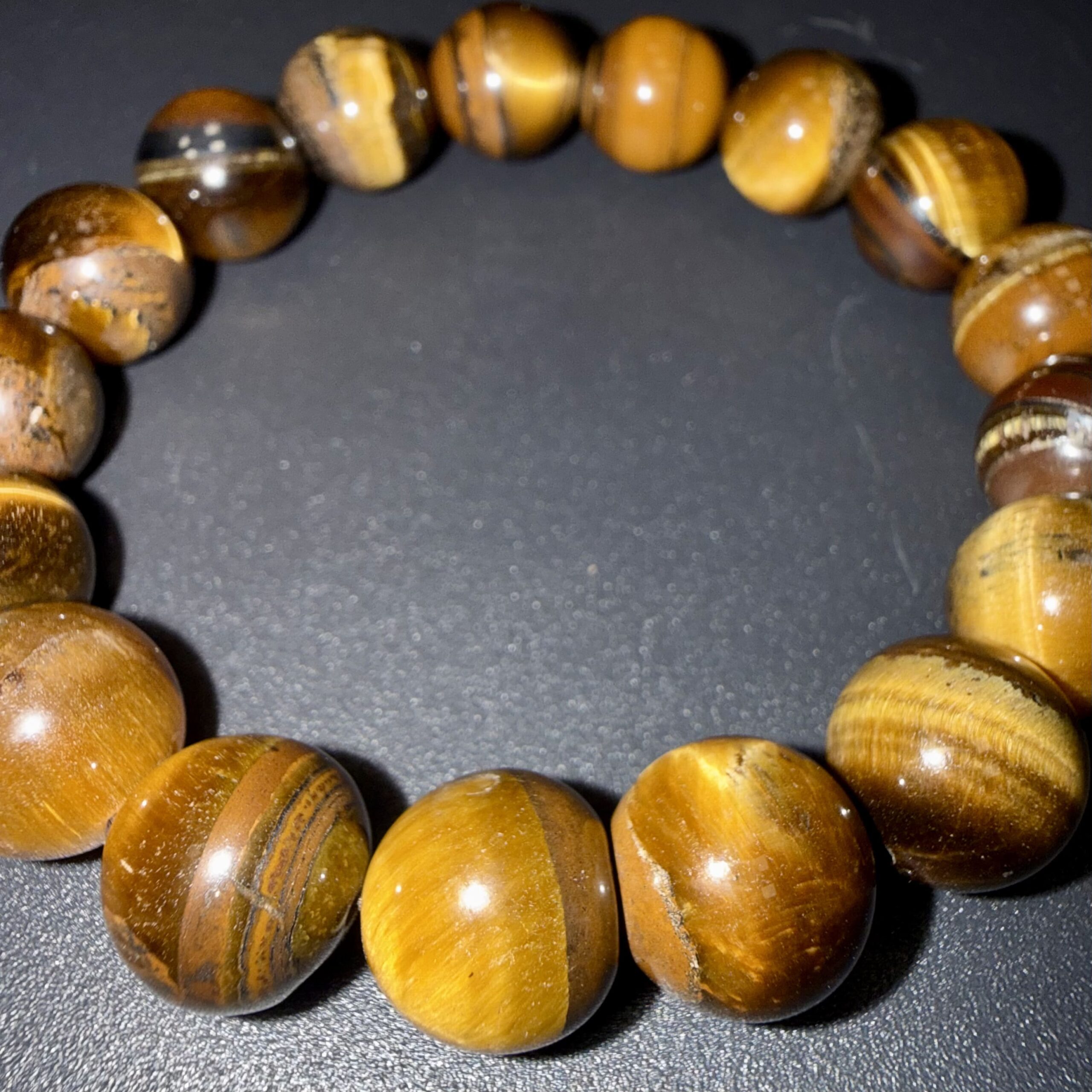 BRACELET OEIL DE TIGRE 12 MM