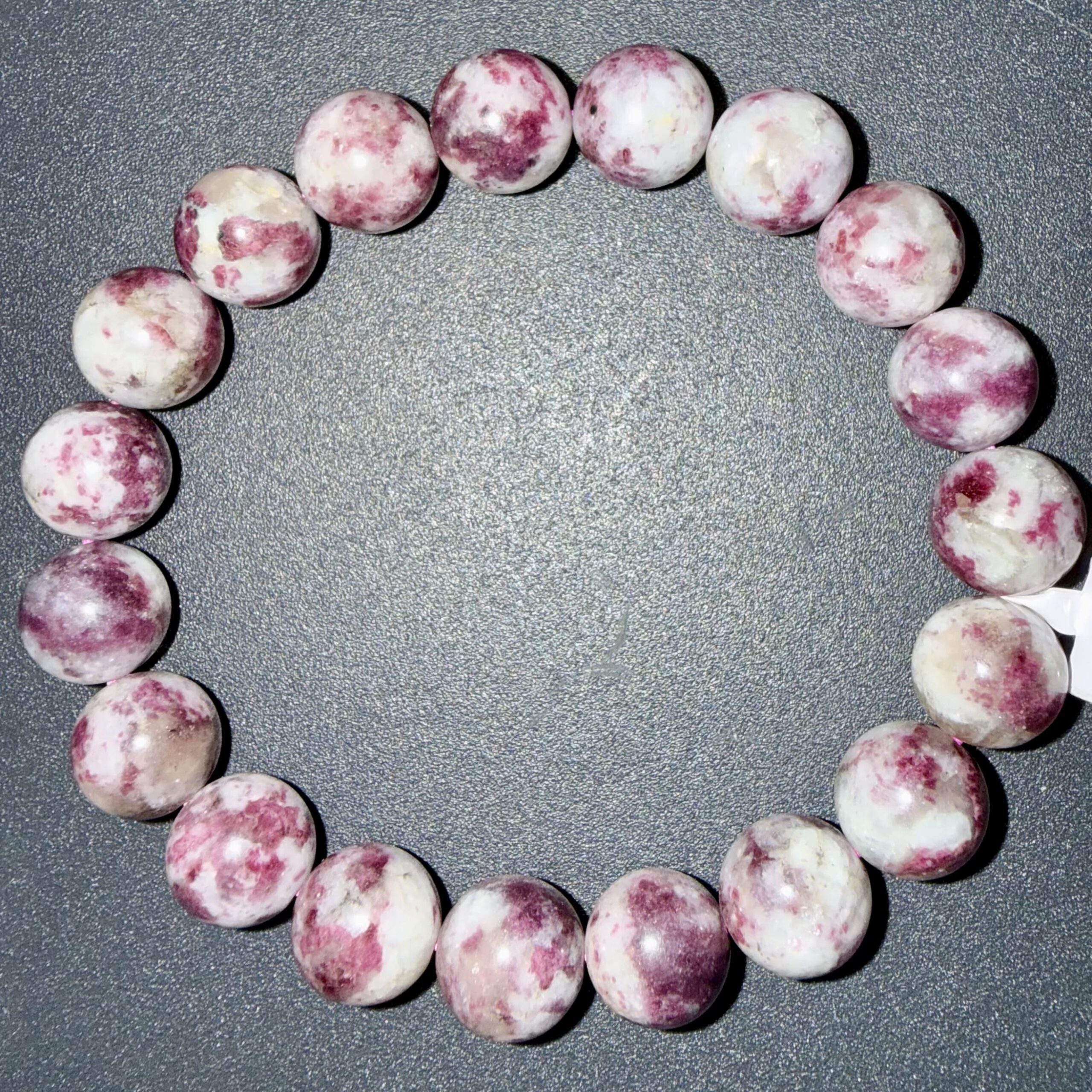 BRACELET TOURMALINE ROSE 10 MM – Image 3