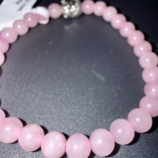 BRACELET QUARTZ ROSE BUDDHA 6MM