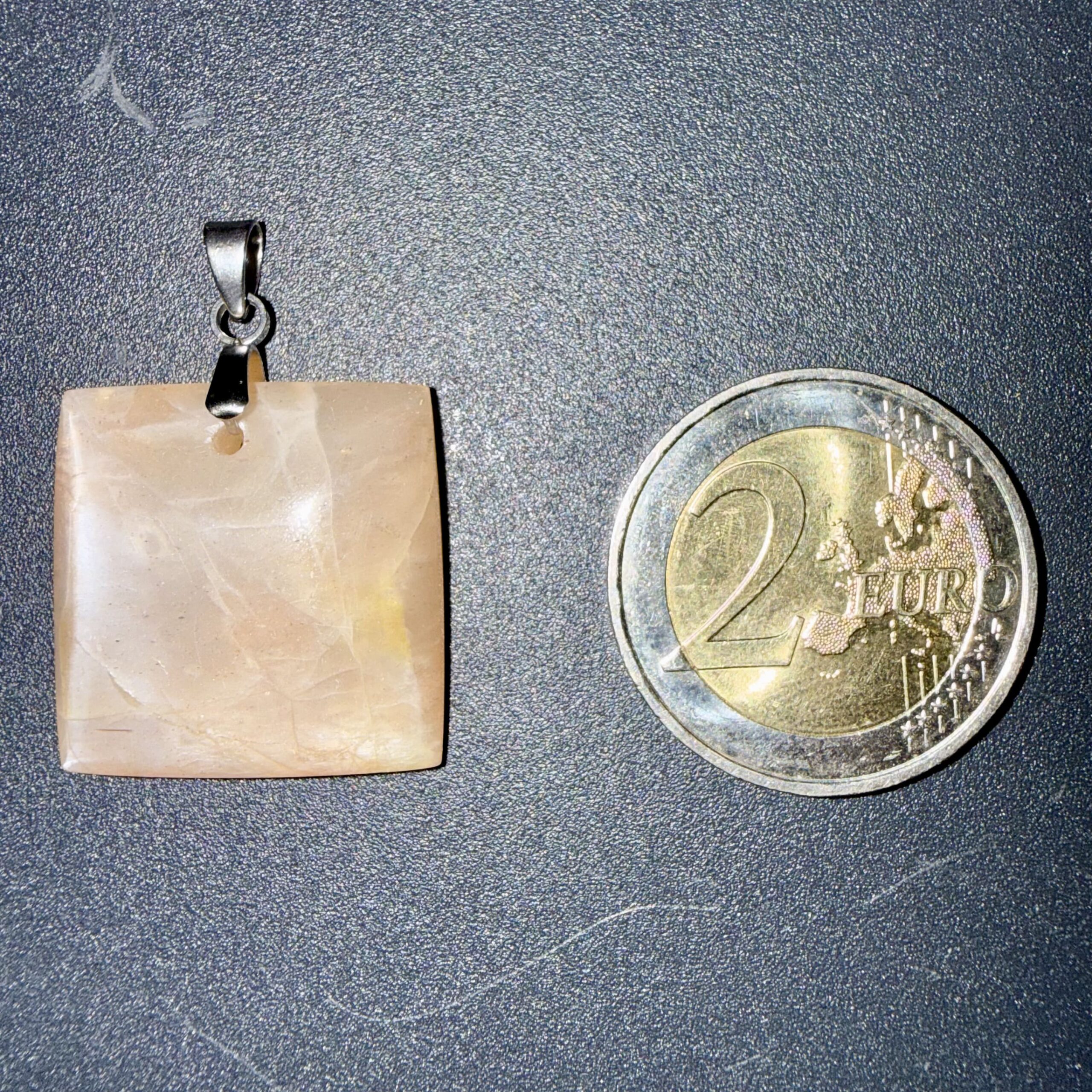 Pendentif poli en Pierre de lune orange – gestion émotionnelle & créativité – Image 2