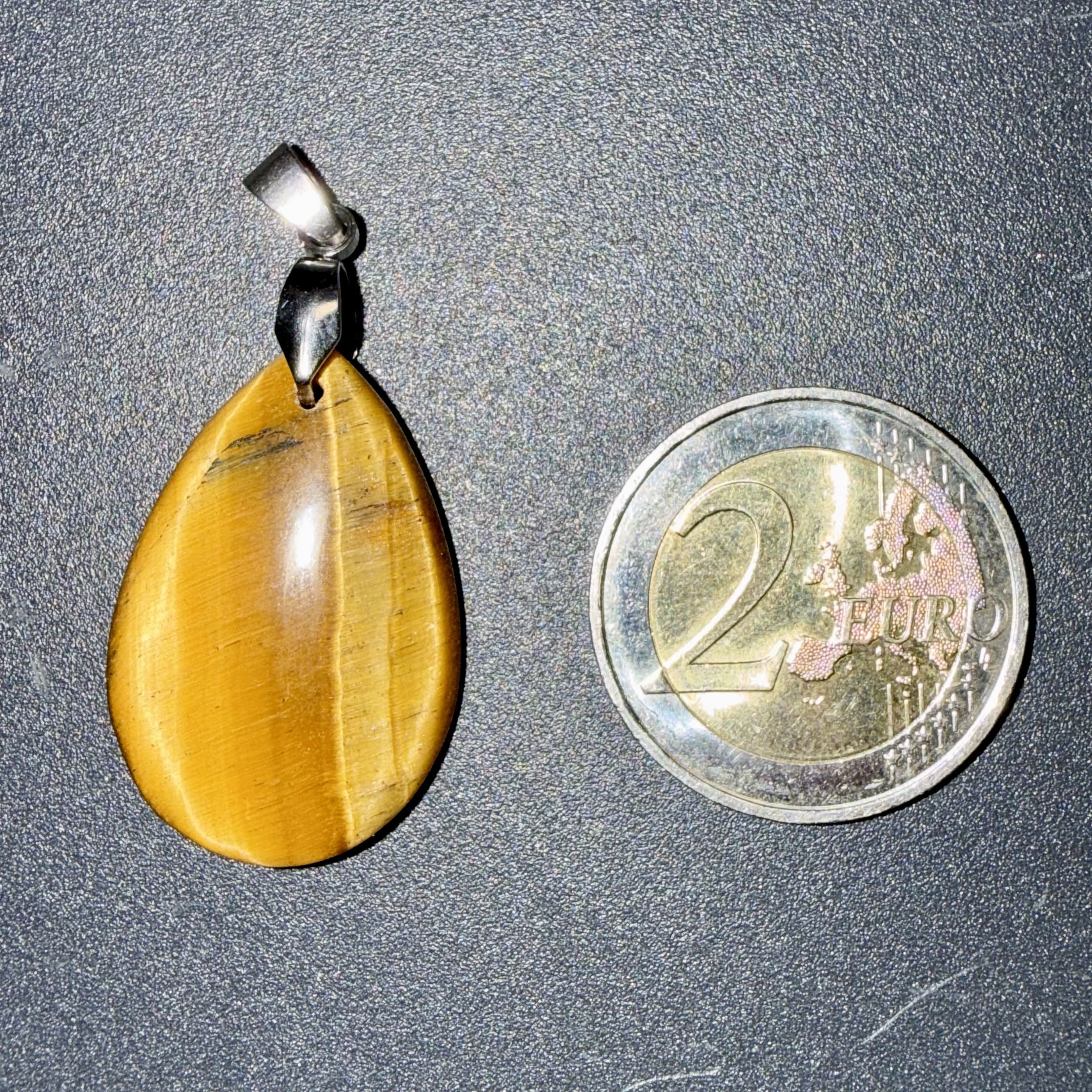 Pendentif poli en Œil de tigre – courage & protection – Image 2