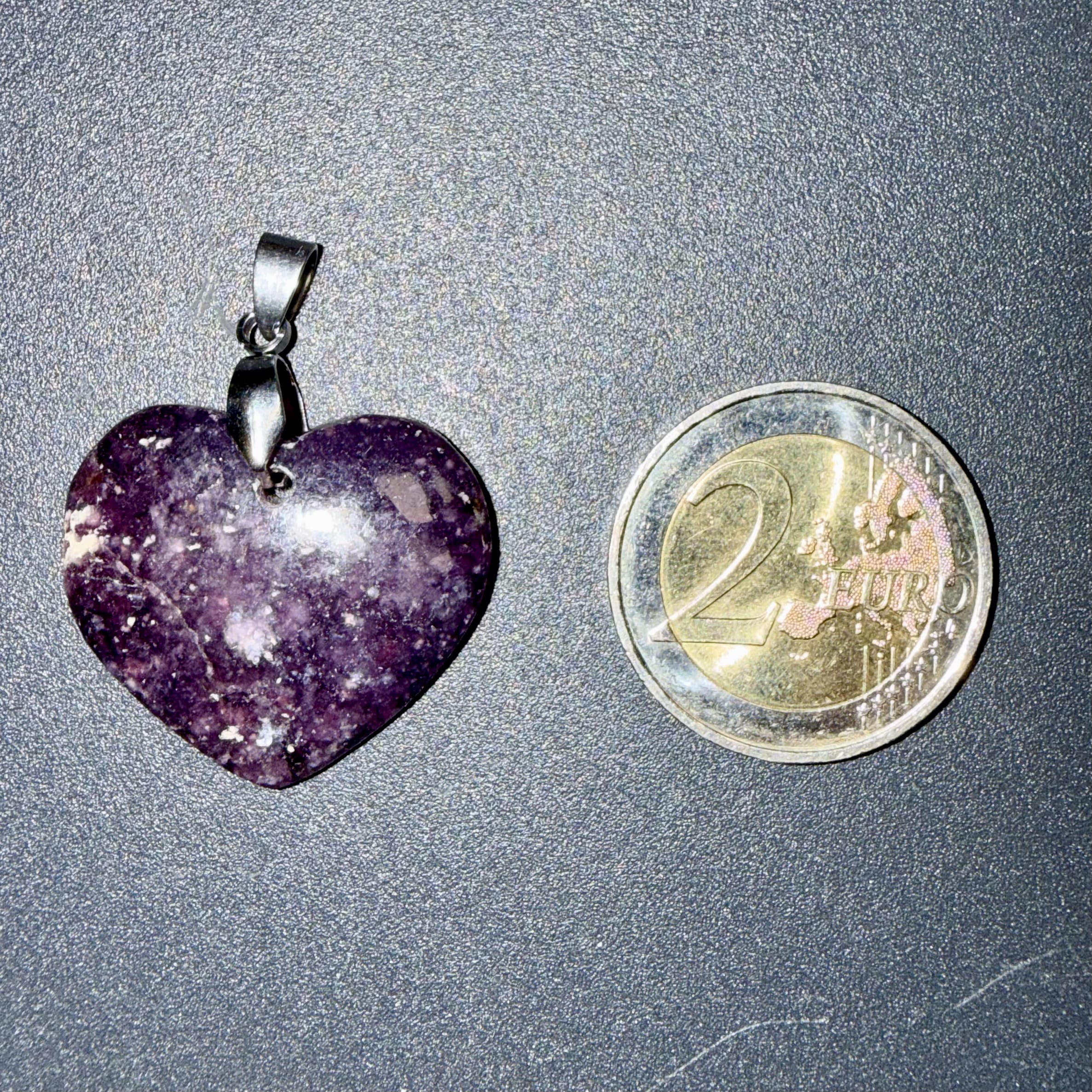 Pendentif poli en Lépidolite – paix intérieur & anxiété – Image 2