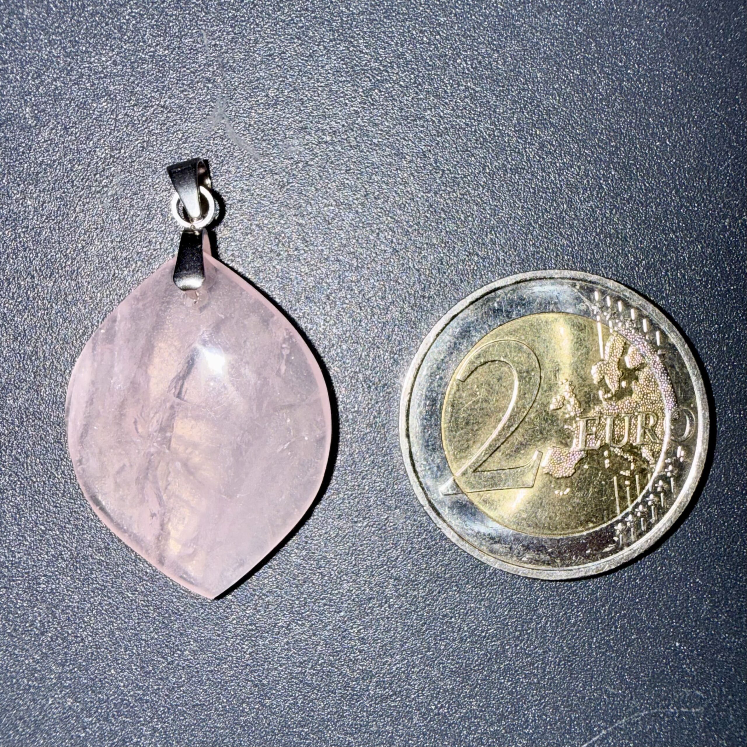 Pendentif poli en Quartz rose – amour & confiance – Image 2