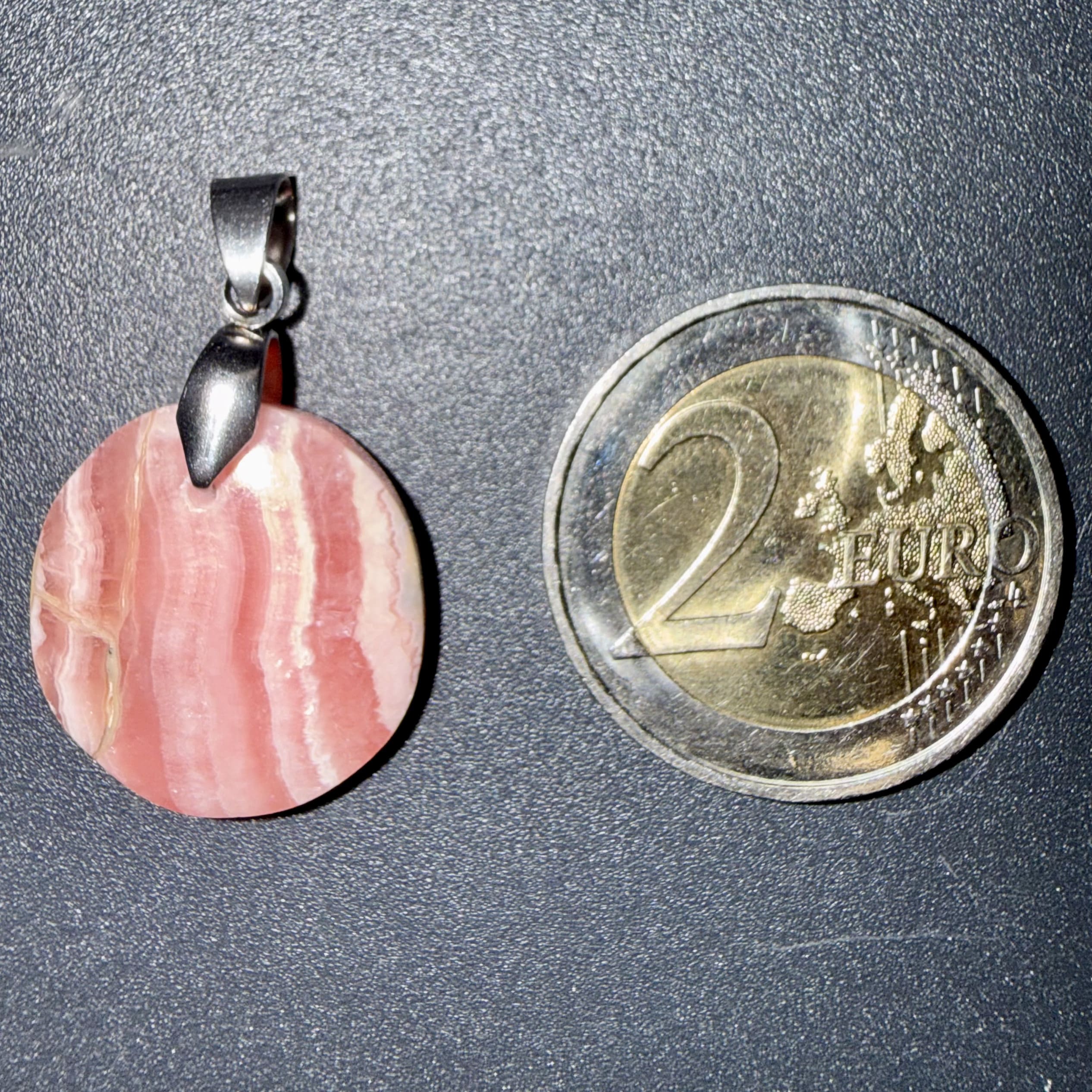 Pendentif poli en Rhodochrosite – renouveau & paix intérieur – Image 2