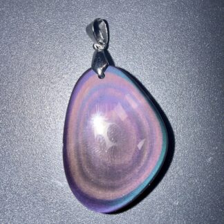 Pendentif poli en Obsidienne œil céleste – introspection & protection