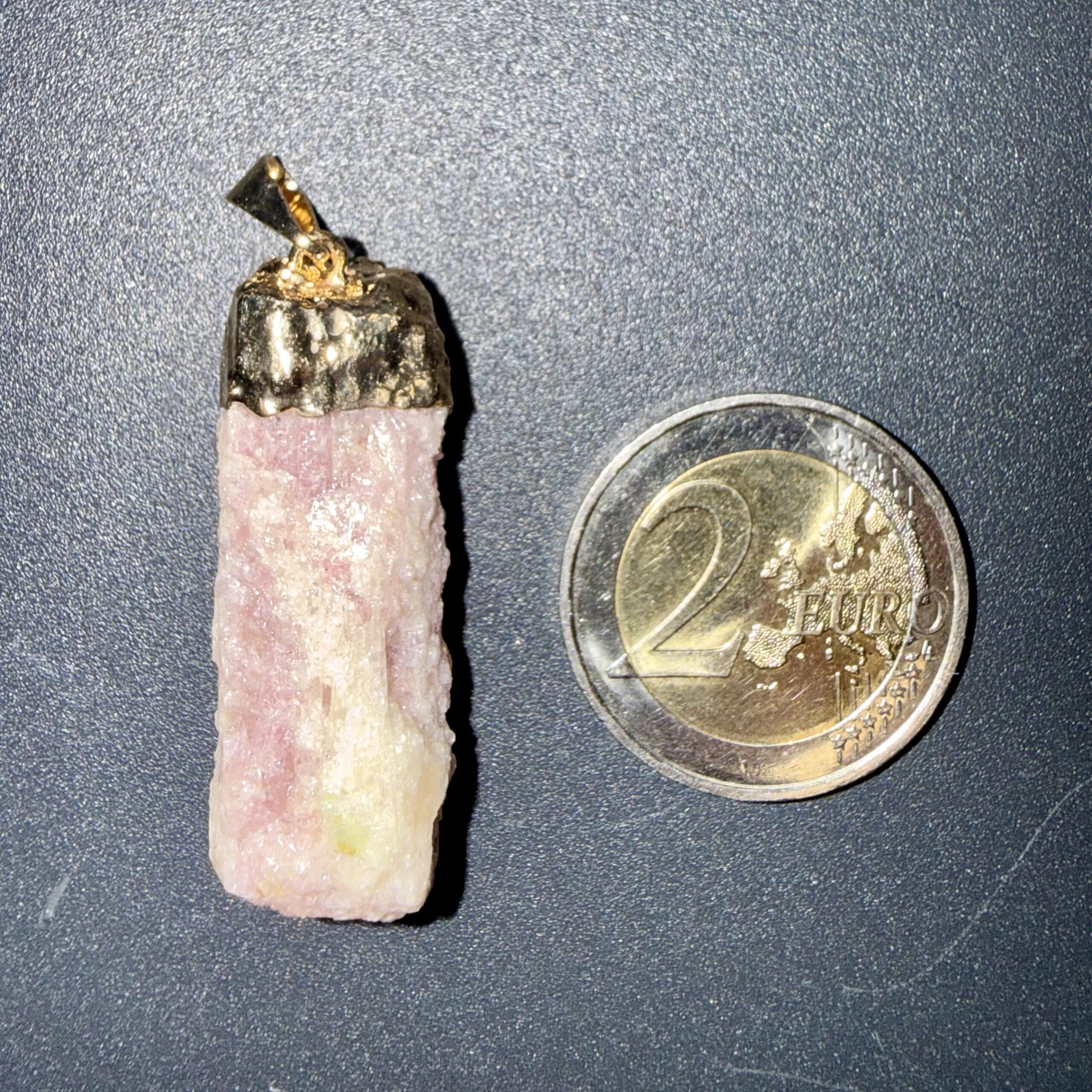 Pendentif brut en Tourmaline rose – amour & renouveau – Image 2