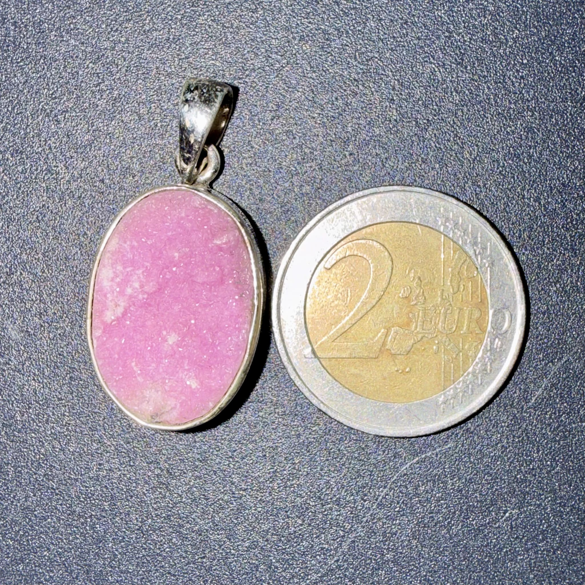 Pendentif en Cobalto-calcite serti argent 925 – guérison émotionnelle & apaisement – Image 2