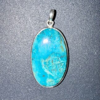 PENDENTIF ARGENT 925 - CHRYSOCOLLE