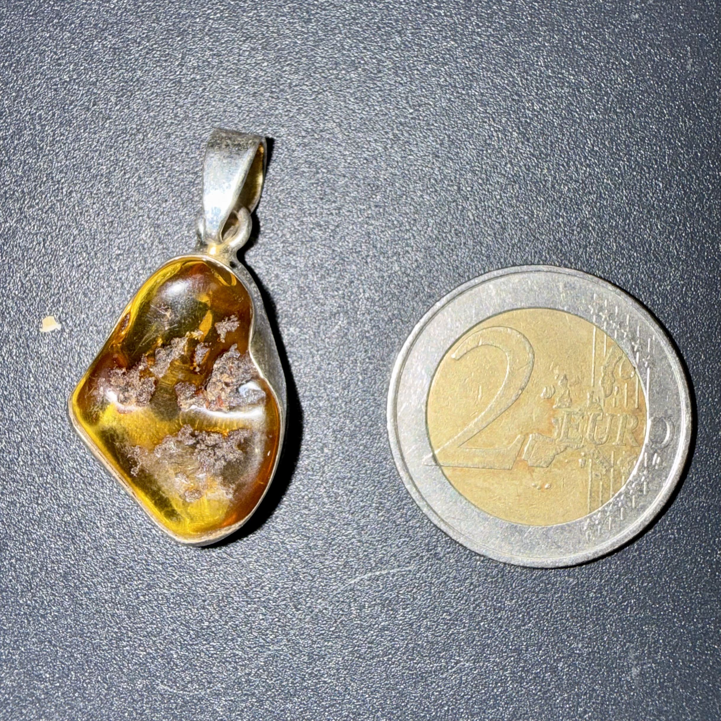 Pendentif en Ambre serti argent 925 – apaisement & confiance – Image 2