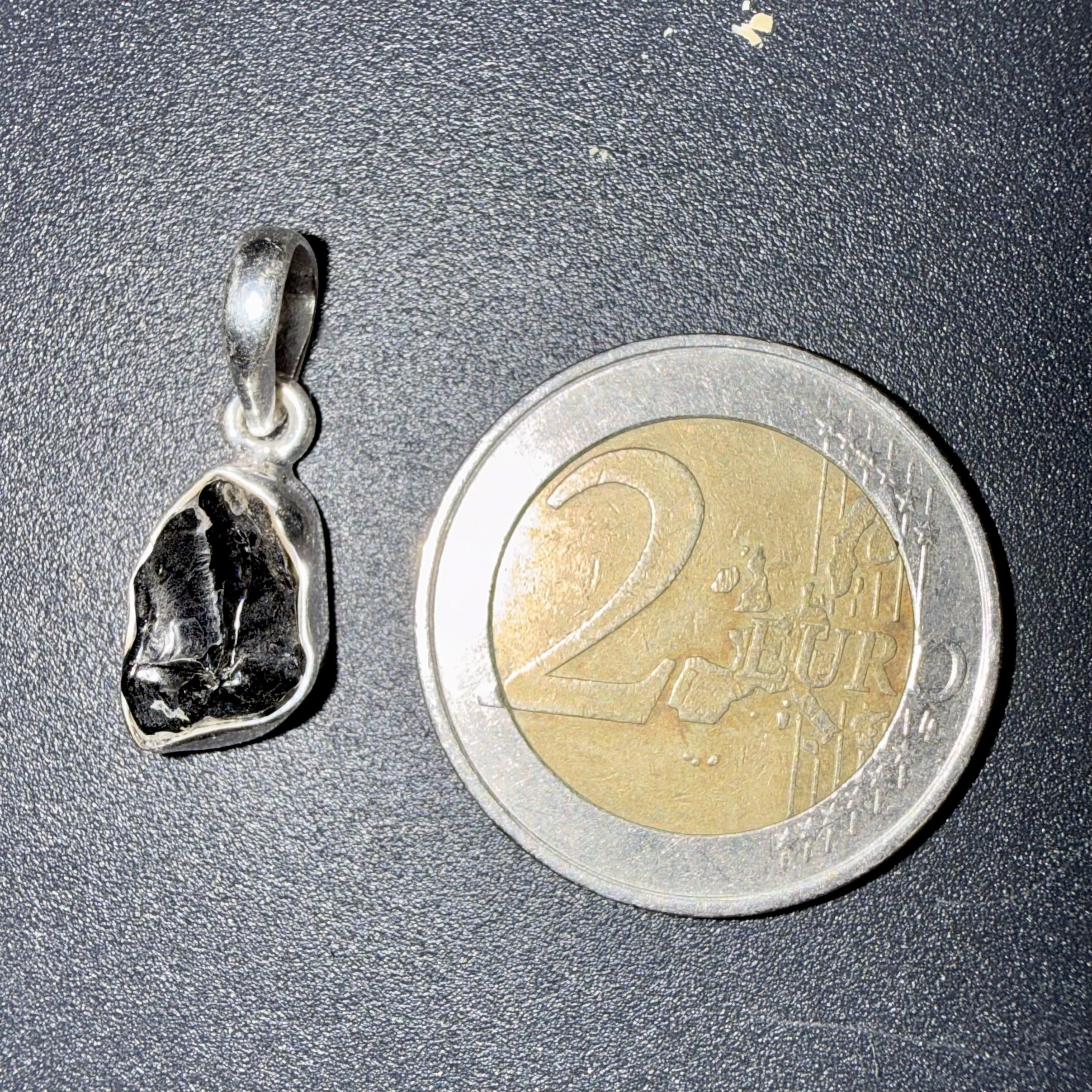 Pendentif en Spinelle noire serti argent 925 – purifie l'aura & protection – Image 2