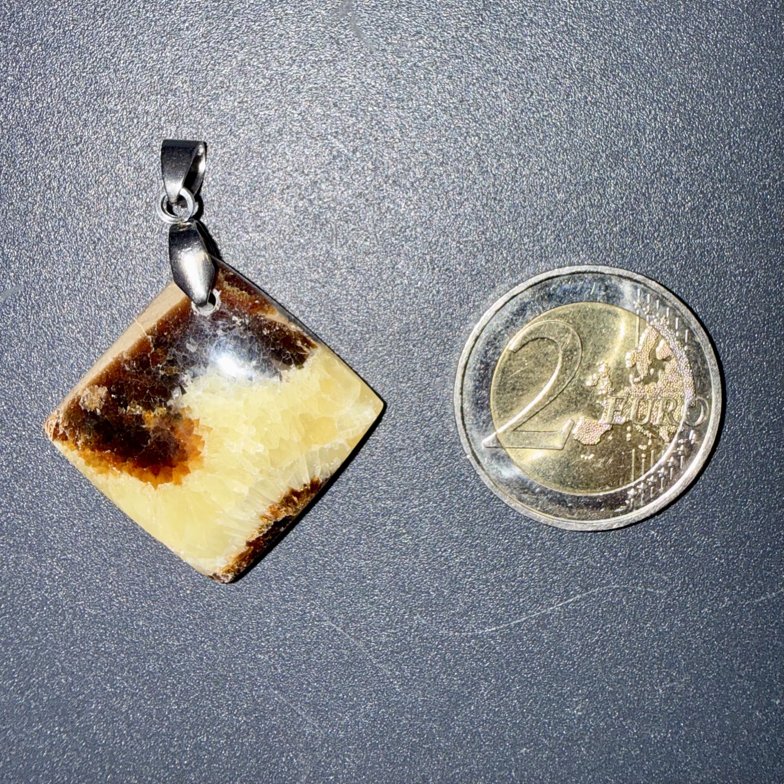 Pendentif poli en Septaria – ancrage & renouveau – Image 2