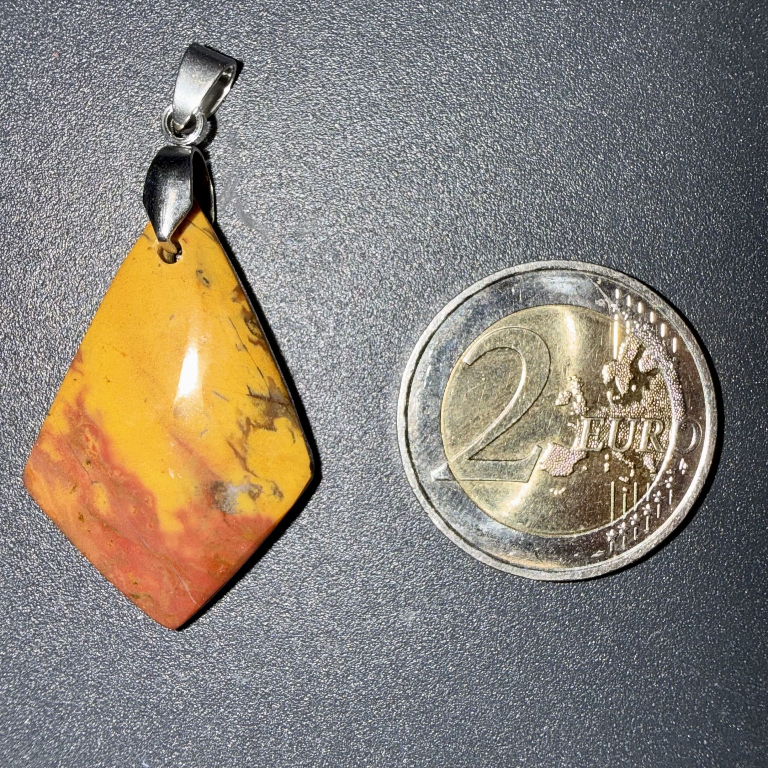 Pendentif poli en Jaspe mokaïte – confiance & vitalité – Image 2