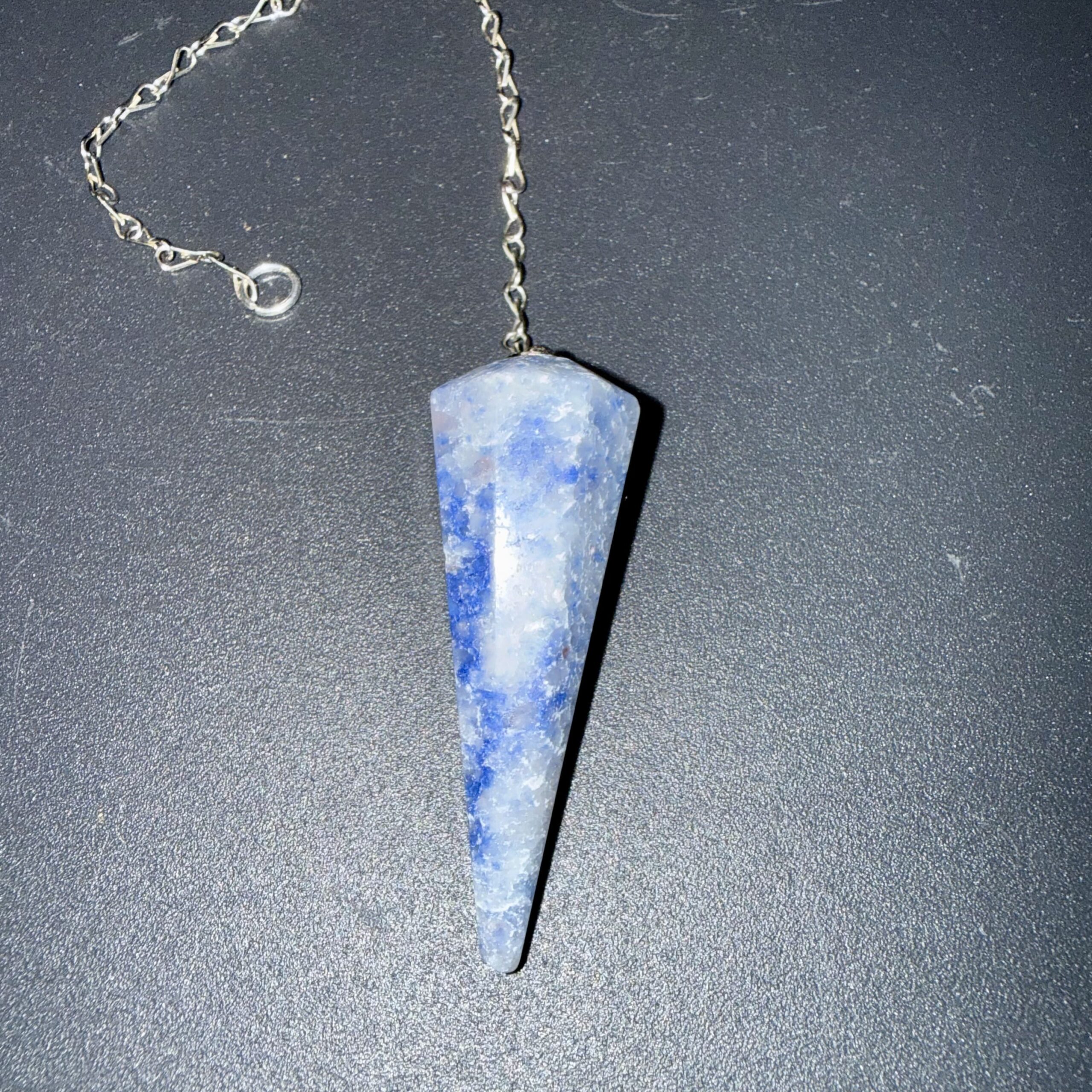 Pendule aventurine bleue naturelle