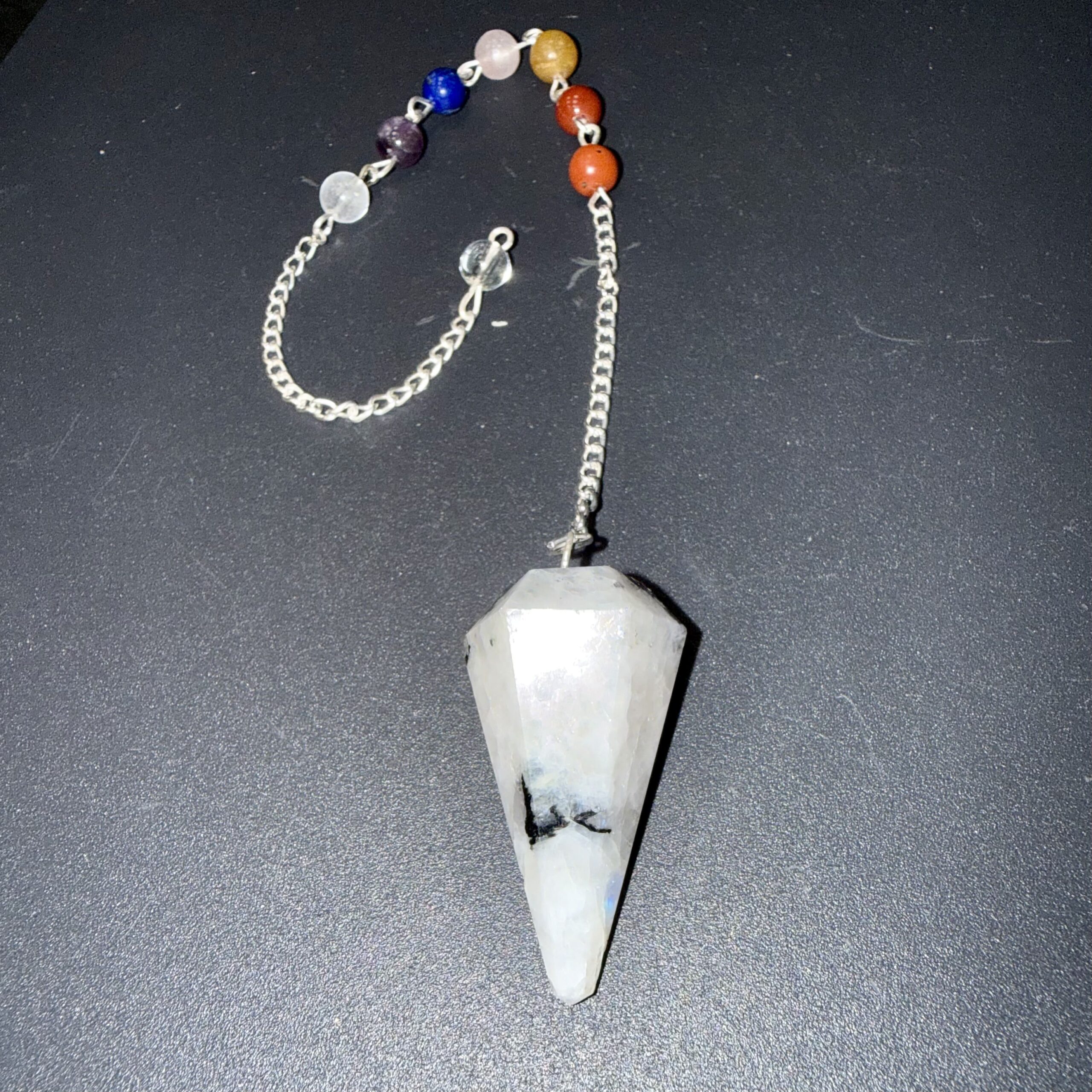 Pendule quartz & tourmaline naturelle