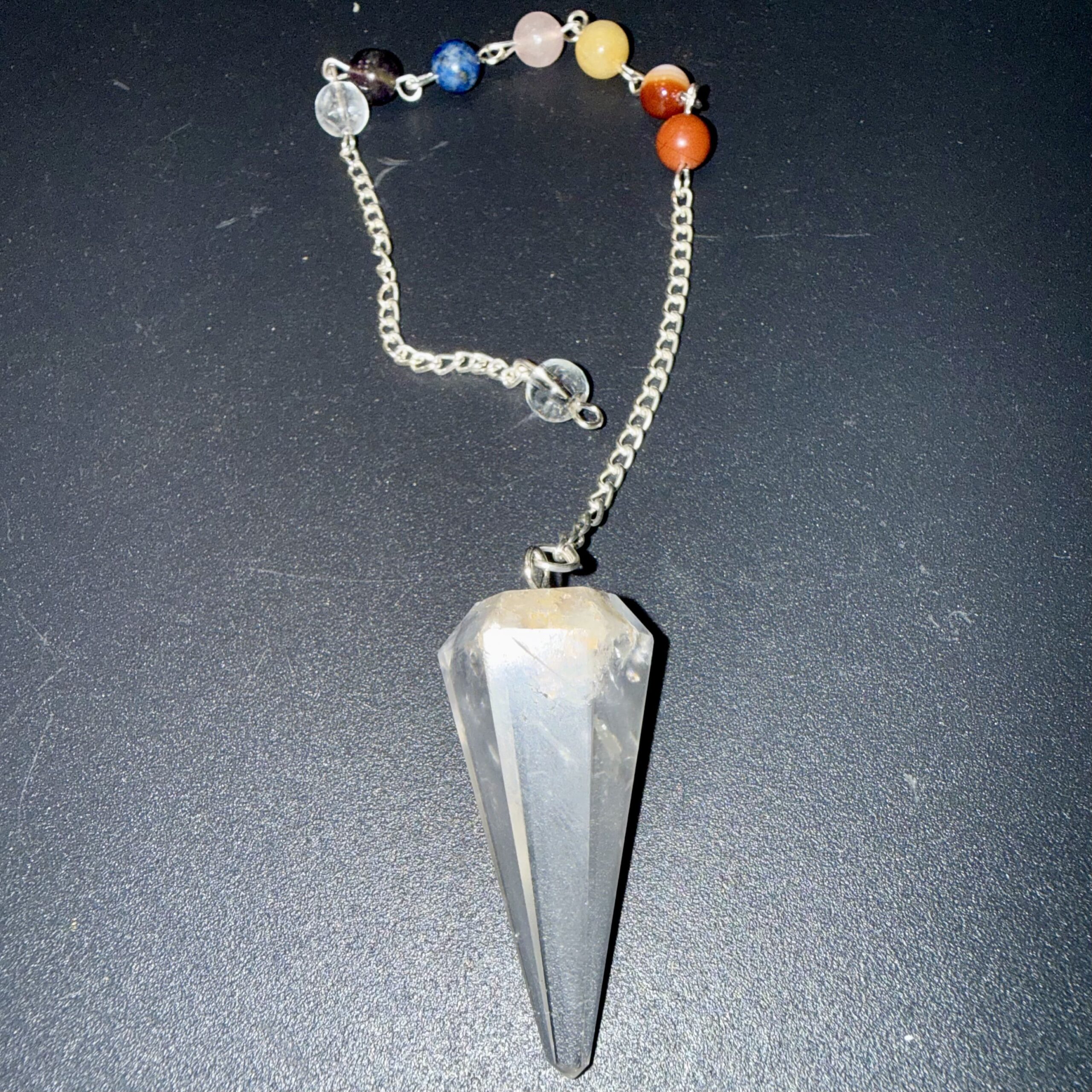 Pendule cristal de roche naturel
