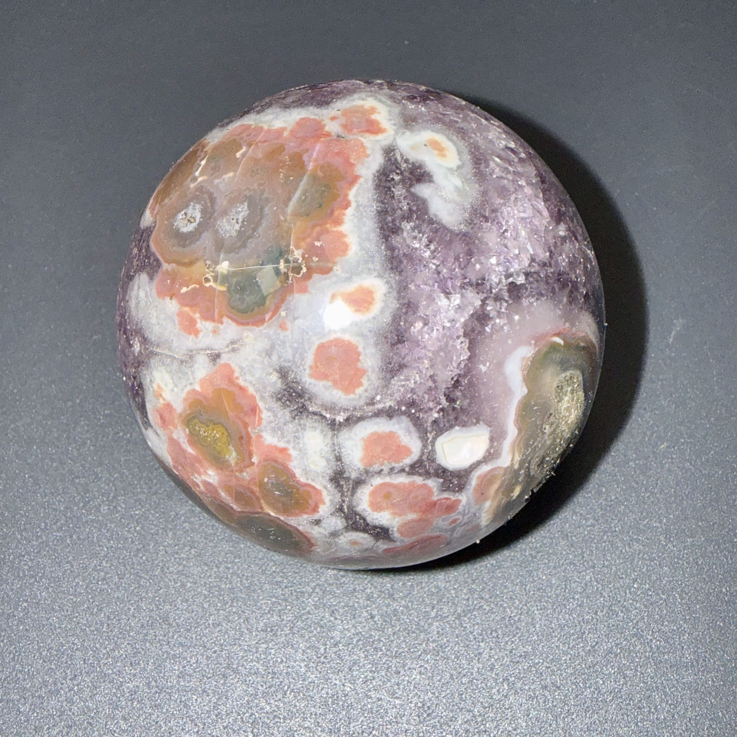 Sphère en améthyste & agate naturelle – 70 mm – 430 g