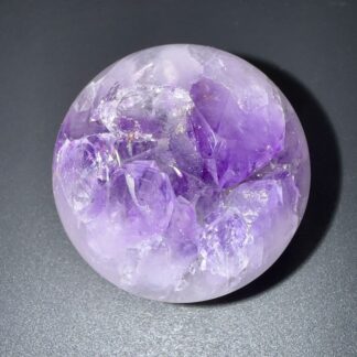 Sphère en améthyste & quartz blanc naturelle – 60 mm – 265 g