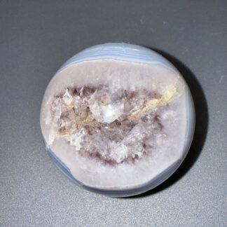 Sphère en améthyste & agate naturelle – 70 mm – 420 g