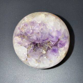 Sphère en améthyste & agate naturelle – 80 mm – 590 g