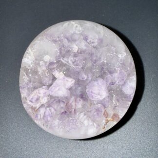 Sphère en améthyste & agate naturelle – 80 mm – 500 g