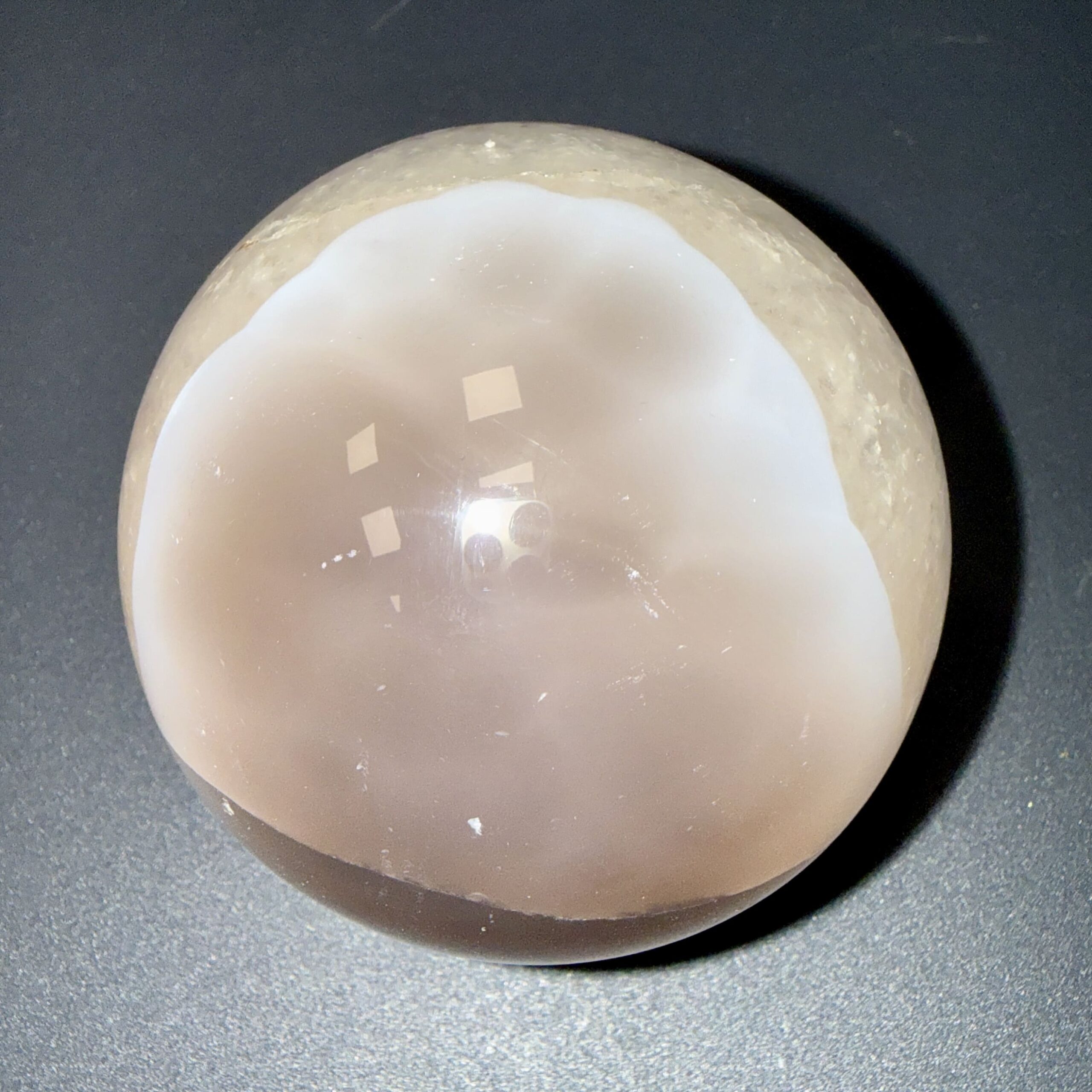Sphère en améthyste & agate naturelle – 80 mm – 500 g – Image 2