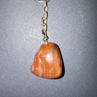 Porte-clés en Cornaline naturelle polie