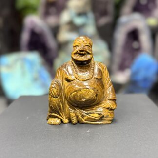 Buddha en oeil de tigre polie – 450 g – 10x 9 cm