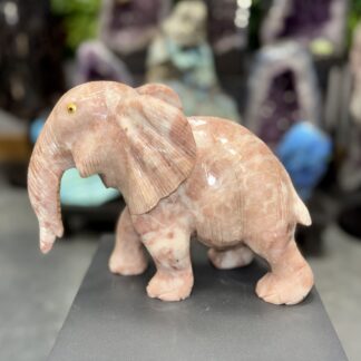 Elephant d’exception en dolomite polie – 4.3kg – 20 x 25 cm