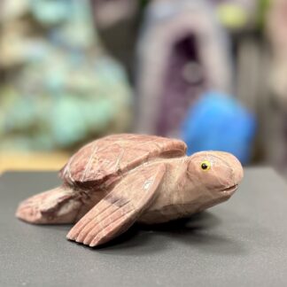 Tortue en dolomite polie – 690 g – 14 x 10 cm