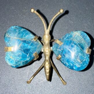 Papillon en apatite polie – 50/80 g – 6/10 cm