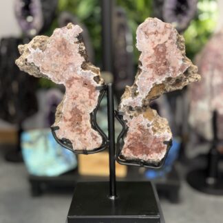 Améthyste rose de collection sur socle – pièce unique